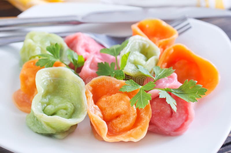 Color dumplings stock image. Image of ethnic, beef, bowl 40148607