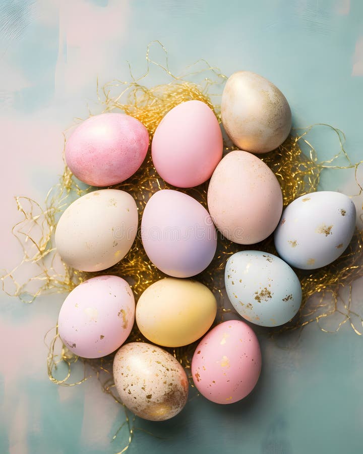 Happy easter background - Sweet pastel color design banner vector illustration