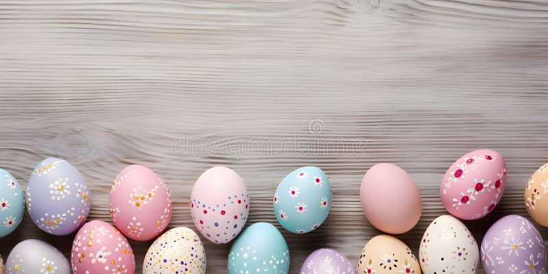 Happy easter background - Sweet pastel color design banner stock illustration