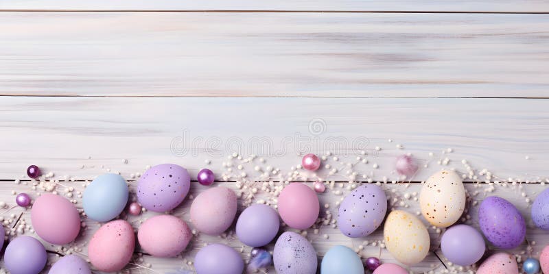 Happy easter background - Sweet pastel color design banner stock illustration