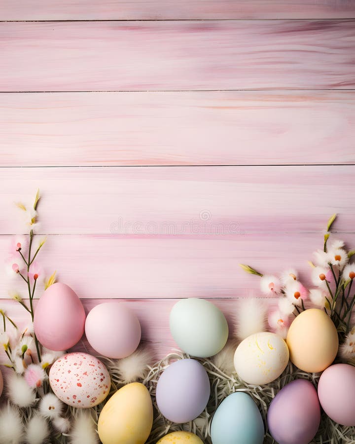 Happy easter background - Sweet pastel color design banner royalty free illustration