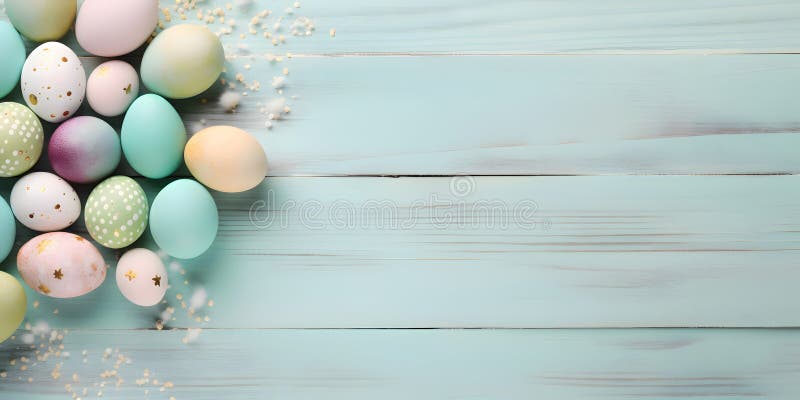 Happy easter background - Sweet pastel color design banner royalty free illustration