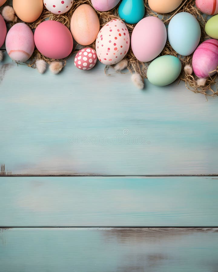 Happy easter background - Sweet pastel color design banner stock illustration