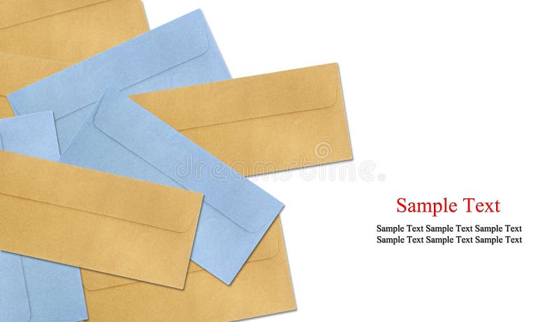 Color envelope isolated