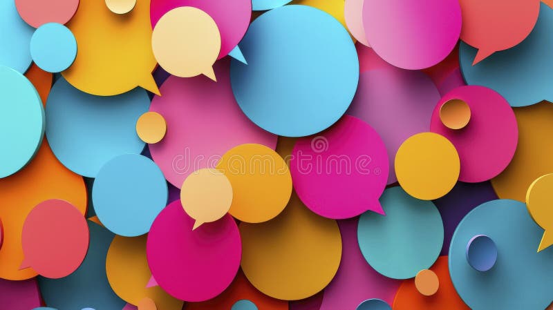Color Explosion: Shapes and Speech Bubbles vector illustration