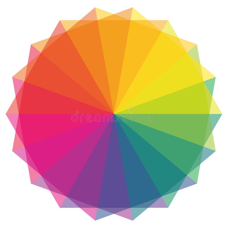 Color Wheel and Color Wheel with Rainbow Colors Stock Illustration ...
