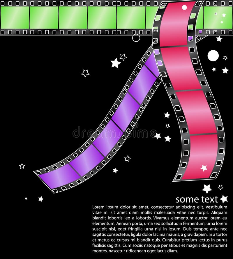 Color film stripes vector illustration Color film stripes vector illustration