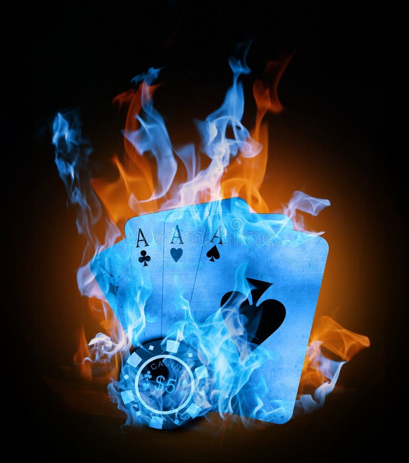 Poker Cards Burn in the Fire Stock Image Image of gamble, lose 31006063
