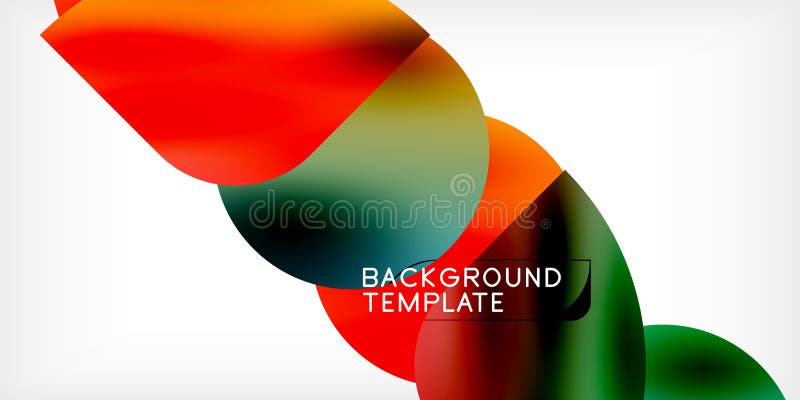 Color geometric shapes background shadow circles vector illustration