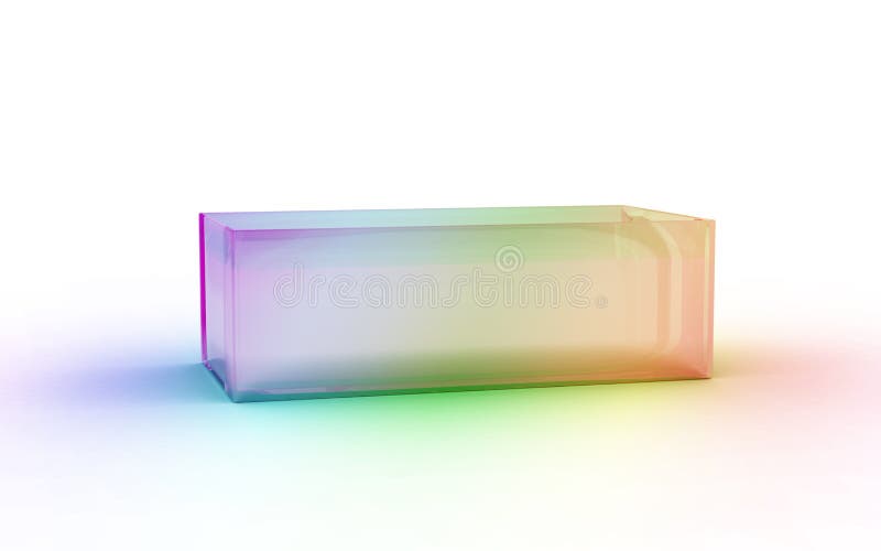 Color glass material shoes box vector illustration