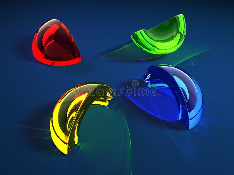 Color glass shard vector illustration