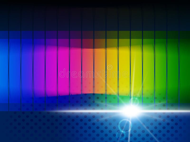 Color Glow Shows Visible Spectrum and Chromatic Stock Illustration