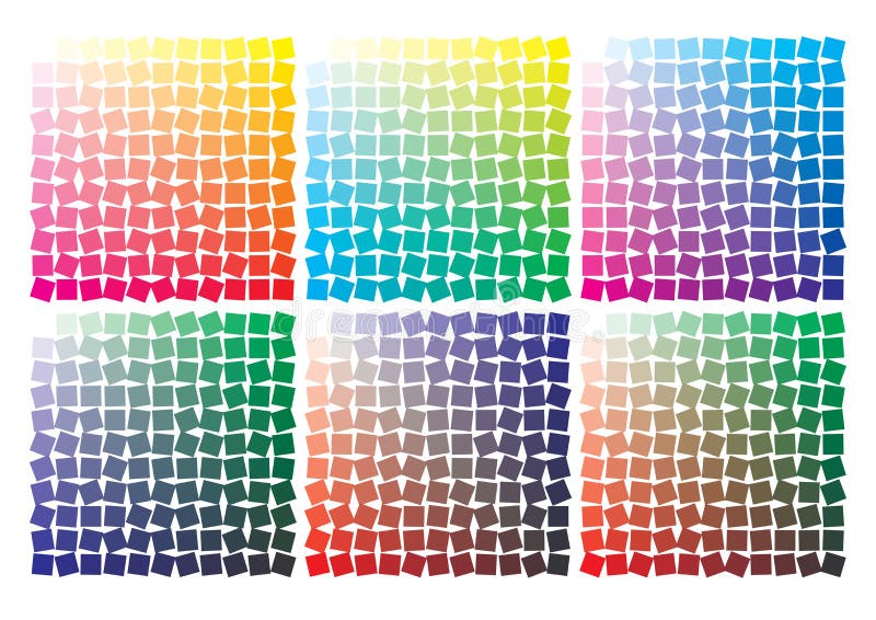 Vector color palette on A4 format vector illustration