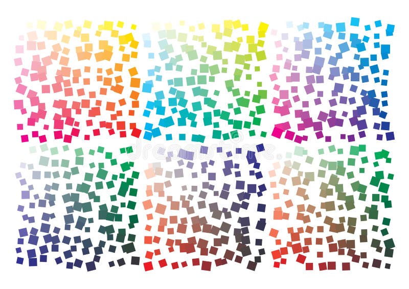 Vector color palette on A4 format. Details chaotically scattered royalty free illustration Vector color palette on A4 format. Details chaotically scattered royalty free illustration