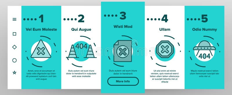 Color 404 HTTP Error Message Vector Onboarding vector illustration
