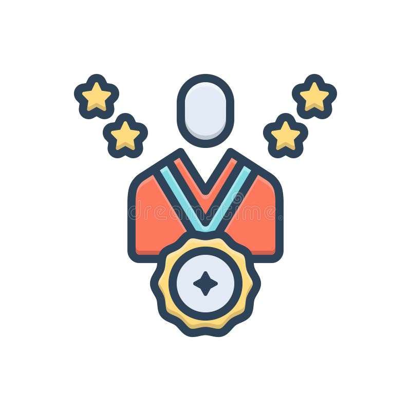 color-illustration-icon-for-achieve-instate-and-success-stock