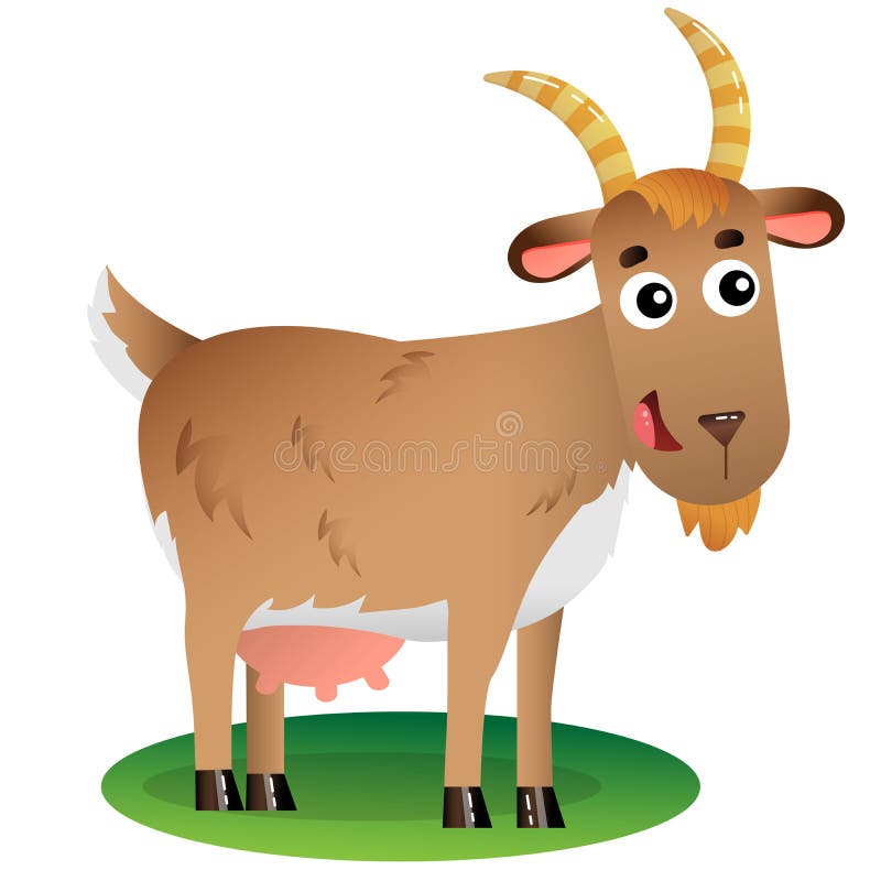 Color Image of Cartoon Nanny Goat on White Background. Farm Animals Stock Vector - Illustration of farming, goat: 165449582 Color Image of Cartoon Nanny Goat on White Background. Farm Animals Stock Vector - Illustration of farming, goat: 165449582