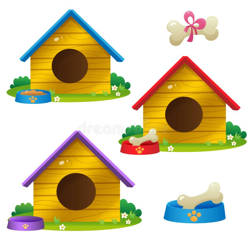 cartoon dog houses clipart urban