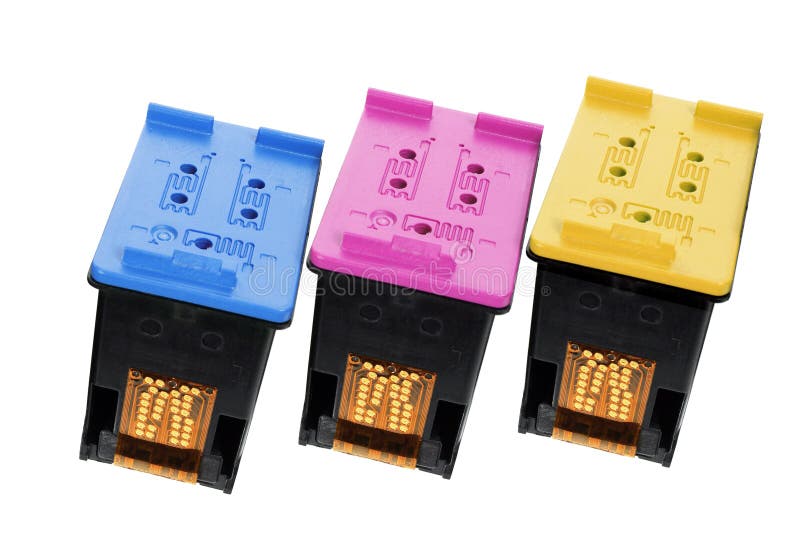 Color Ink Cartridges stock photography