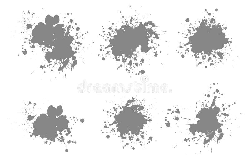Color Ink Splashes. Grunge Splatters. Stock Vector - Illustration of ...