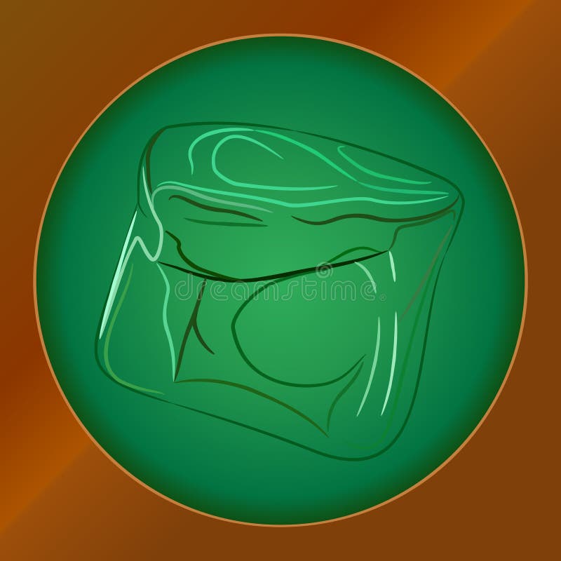 Linie de culoare de artă a bijuteriei naturale netratate de malachite. royalty free illustration
