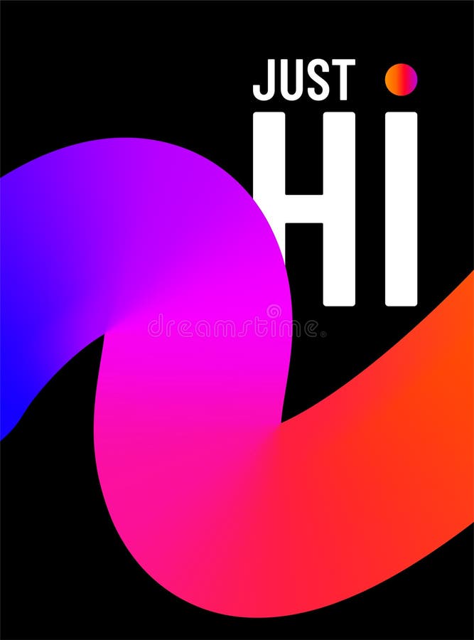 Color lines vector background. Abstract poster with colorful liquid gradient lines and motivational fun typography on vector illustration