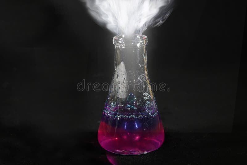 The color liquid in the flask royalty free stock images