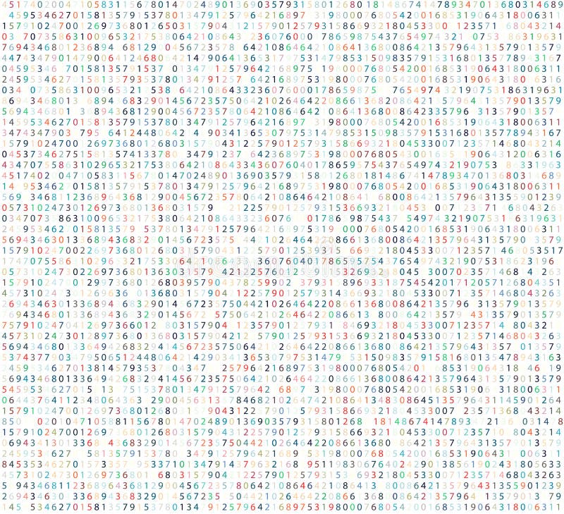 Color matrix background with digits. Computer code for encrypting and encoding vector illustration Color matrix background with digits. Computer code for encrypting and encoding vector illustration