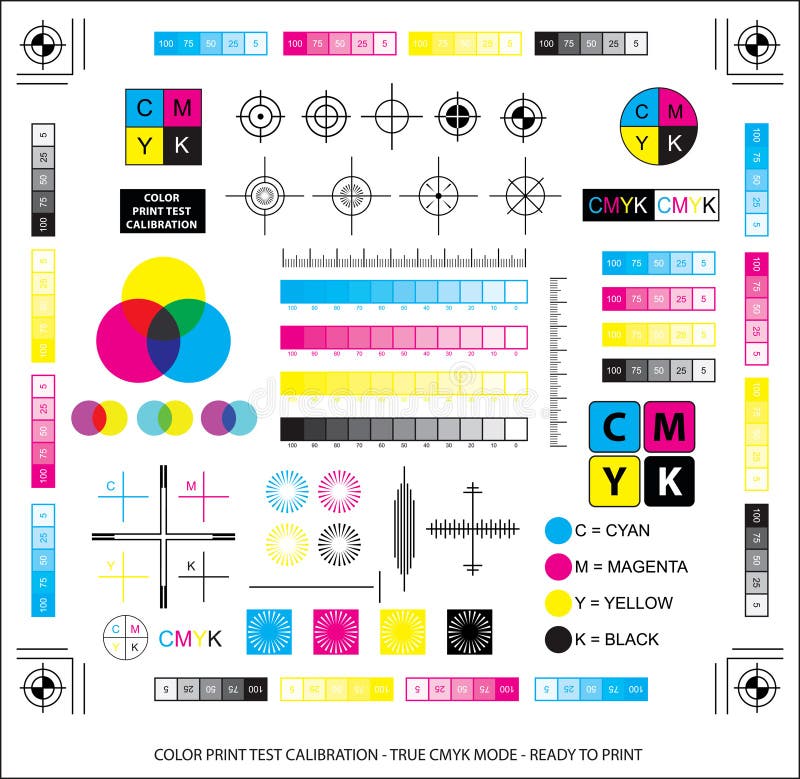 Color Chart Print Test Page Color Stock Vector (Royalty Free) 1418724179