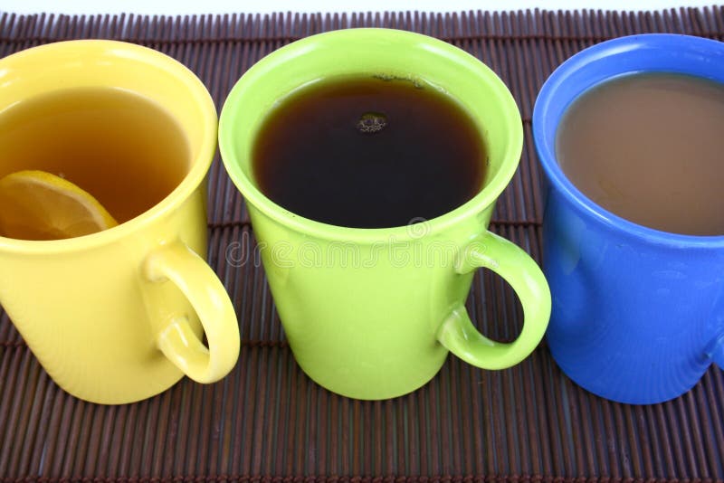 Color mug (with tea and coffee