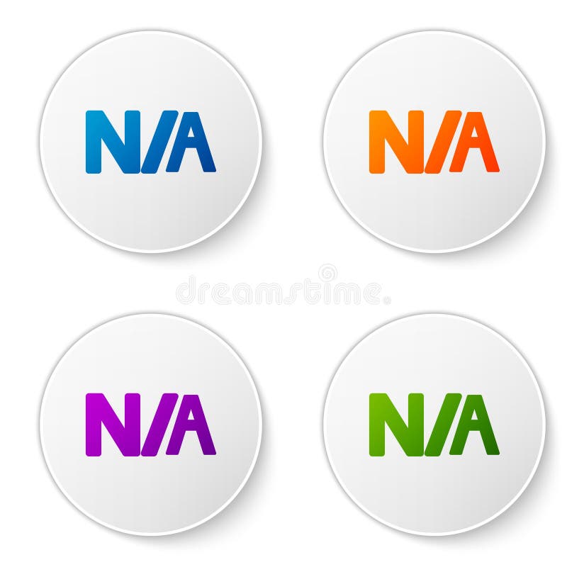 Color Not Applicable Icon Isolated On White Background Set Icons In what-does-not-yet-rated-mean-on-vimeo-youtube