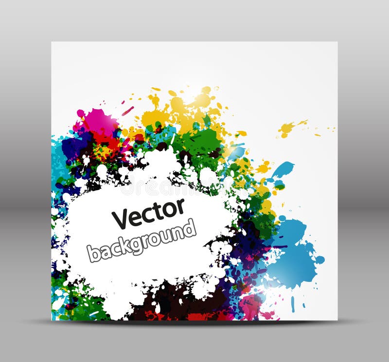 Color paint abstract background vector illustration