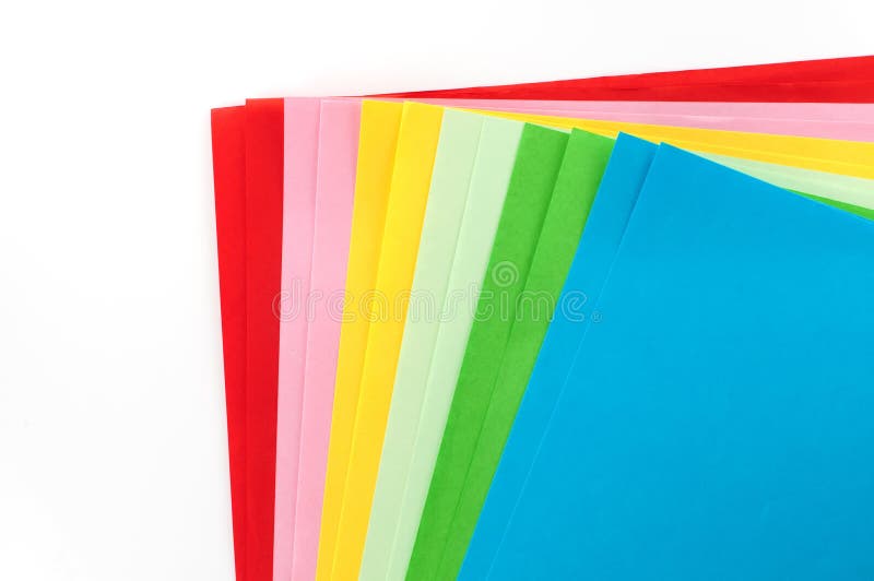 Color Paper stock photo. Image of close, green, school 25438102