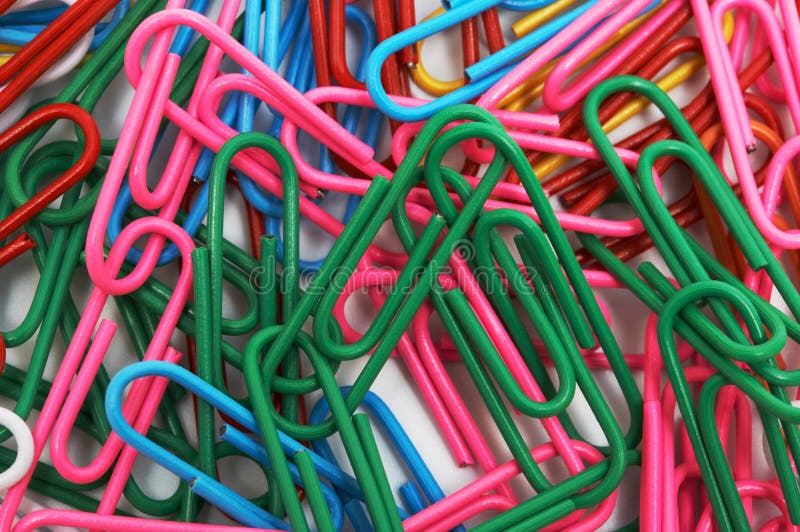 Color paper clips stock image. Image of retail, business 3953277