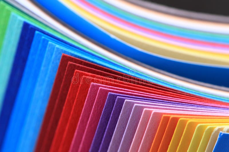 Color papers as nice background stock photography
