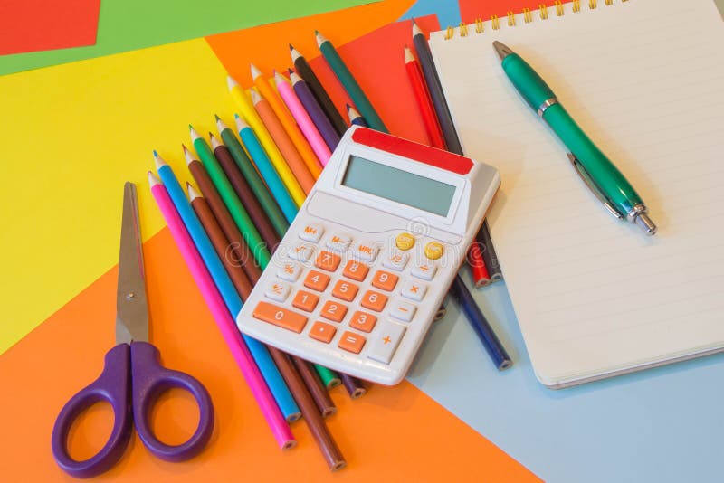 Color Pencil on Colored Paper. Colored Pencils Stock Image Image of