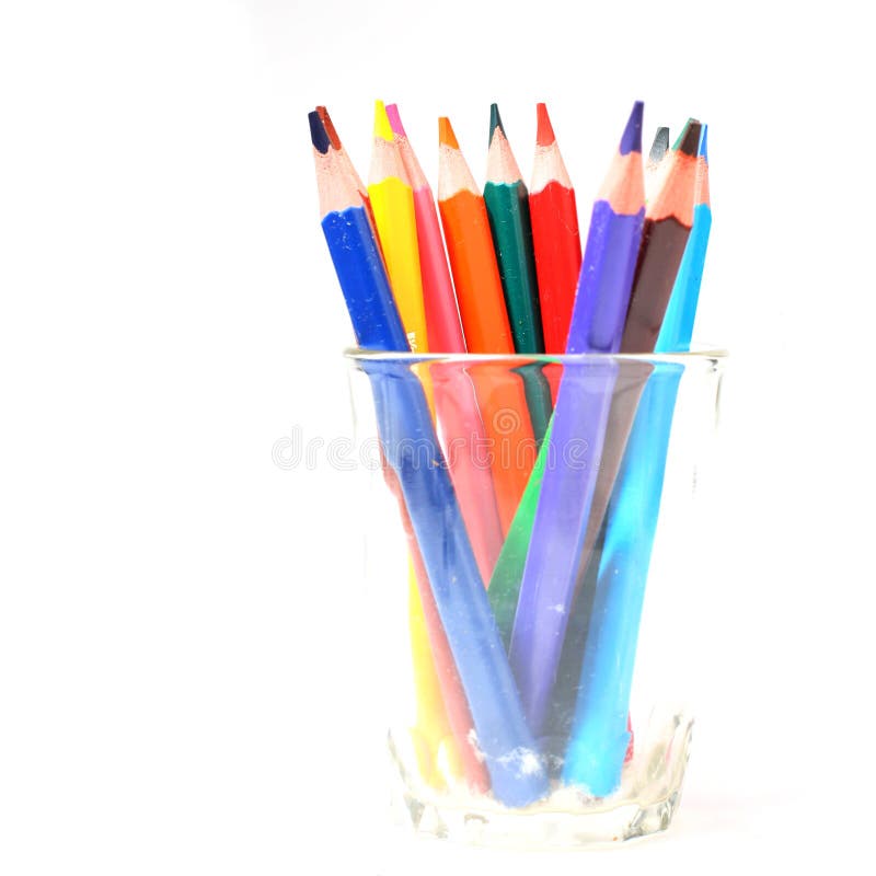 Color Pencil In Glass Picture. Image 6210656