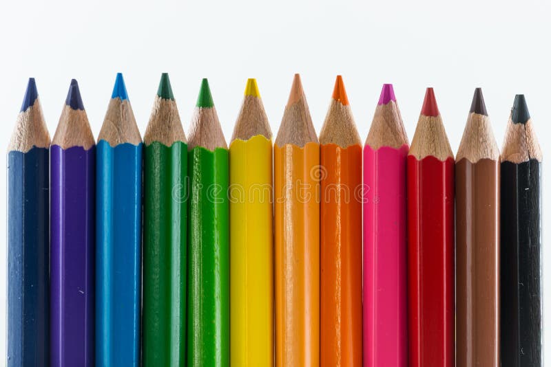 Colored pencils stock image. Image of drawing, grey, yellow - 13060529