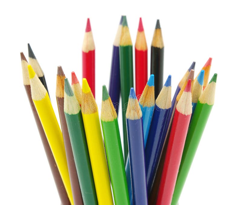 Color pencils stock image. Image of blue, tracery, rainbow - 17107345