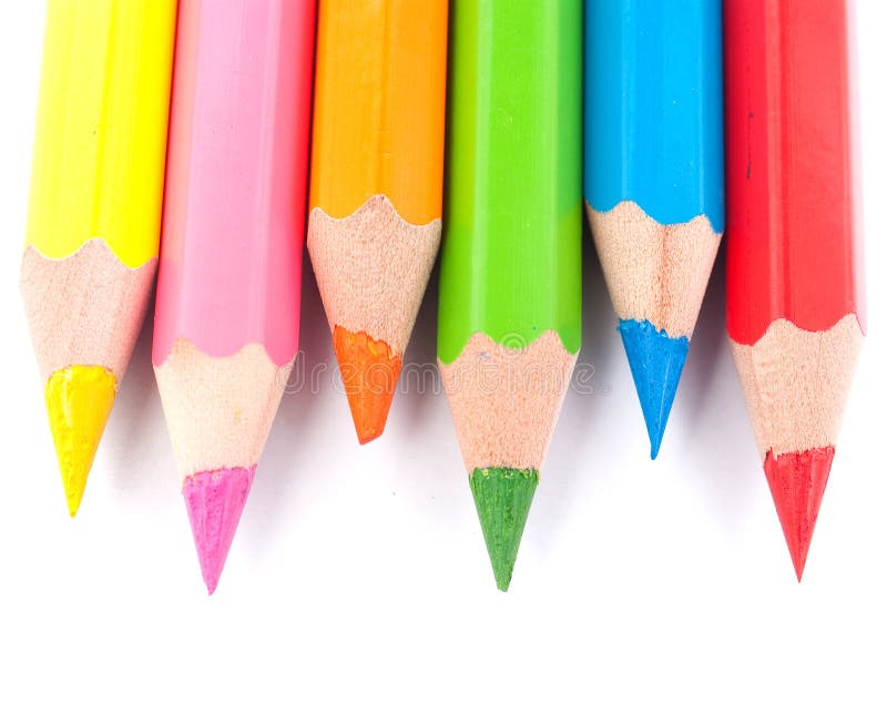 Color pencils stock image. Image of rainbow, preschool 22858191