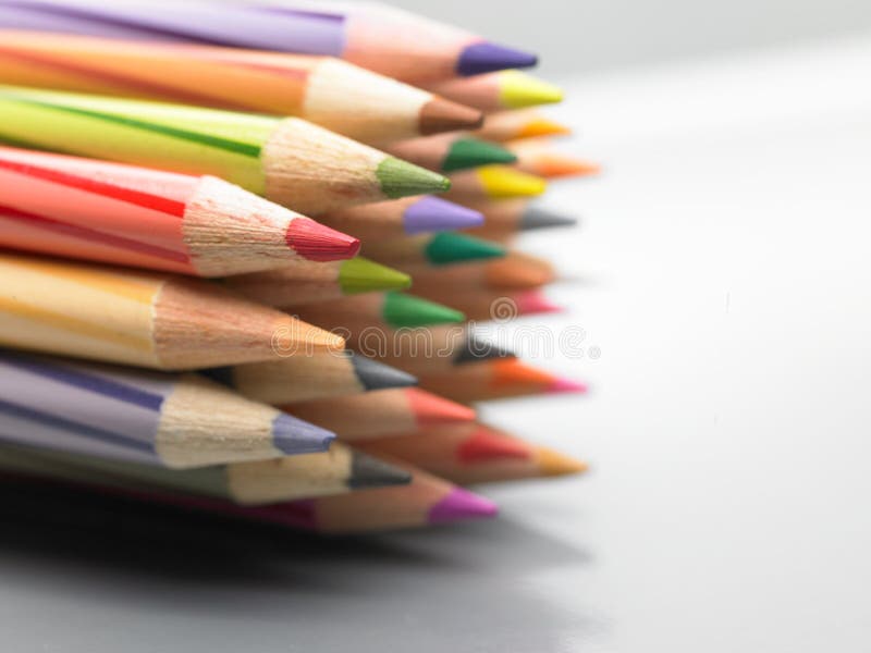 Row of Pastel Colored Pencils Stock Image Image of pattern, crayons 5011843