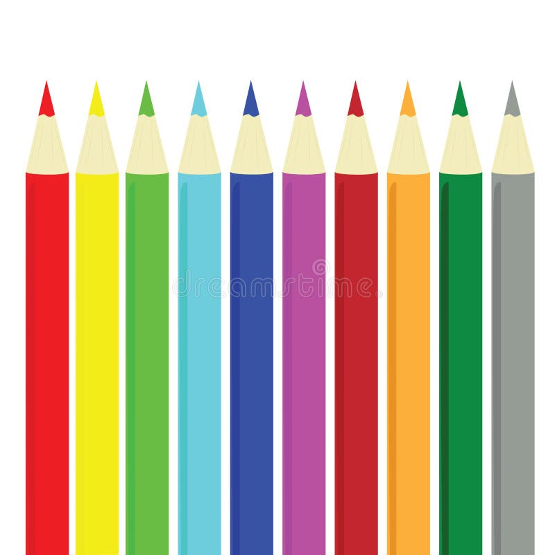 Sharpened & Unsharpened Pencils & Erasers Clip Art