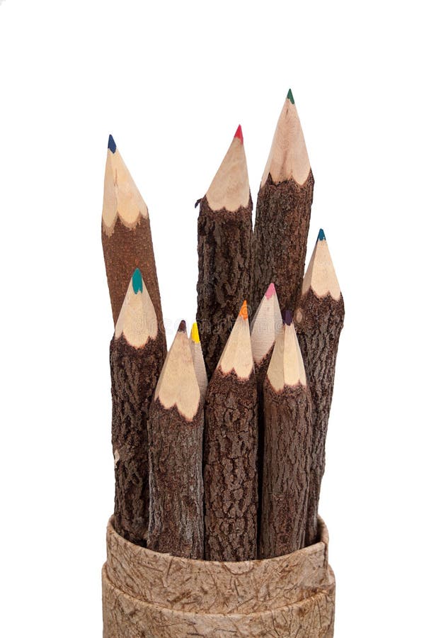 Color Pencils Carved from Wood Sticks Stock Photo Image of paint