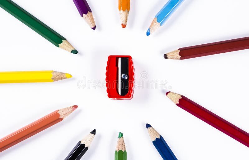 Color pencils royalty free stock photo