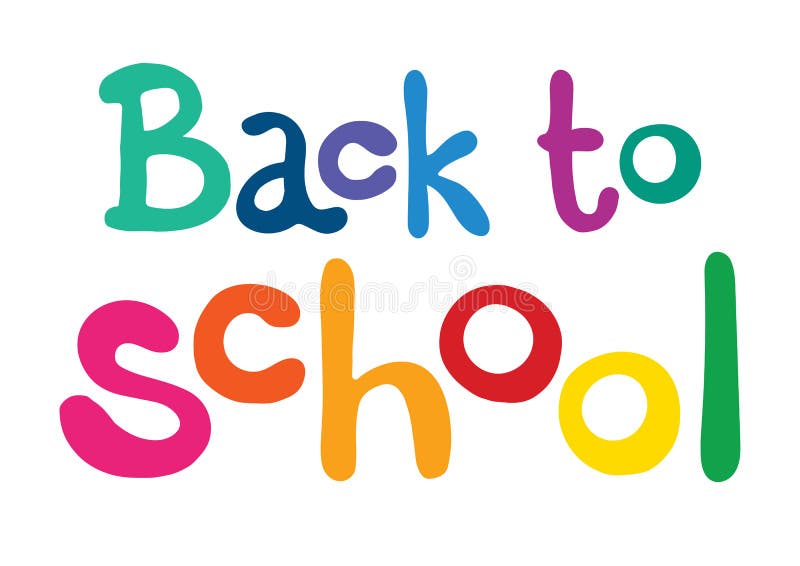 English text back to school Royalty Free Vector Image