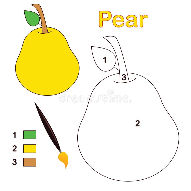 Color por número: pera
