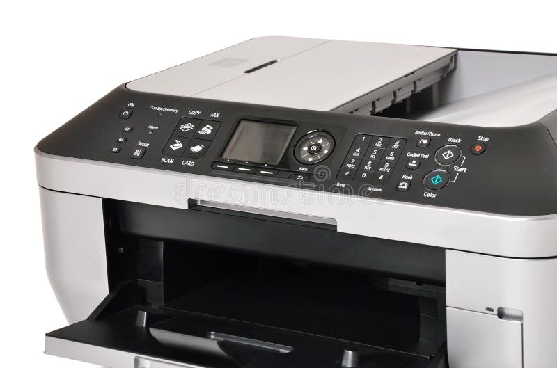 Color printer and scanner stock images