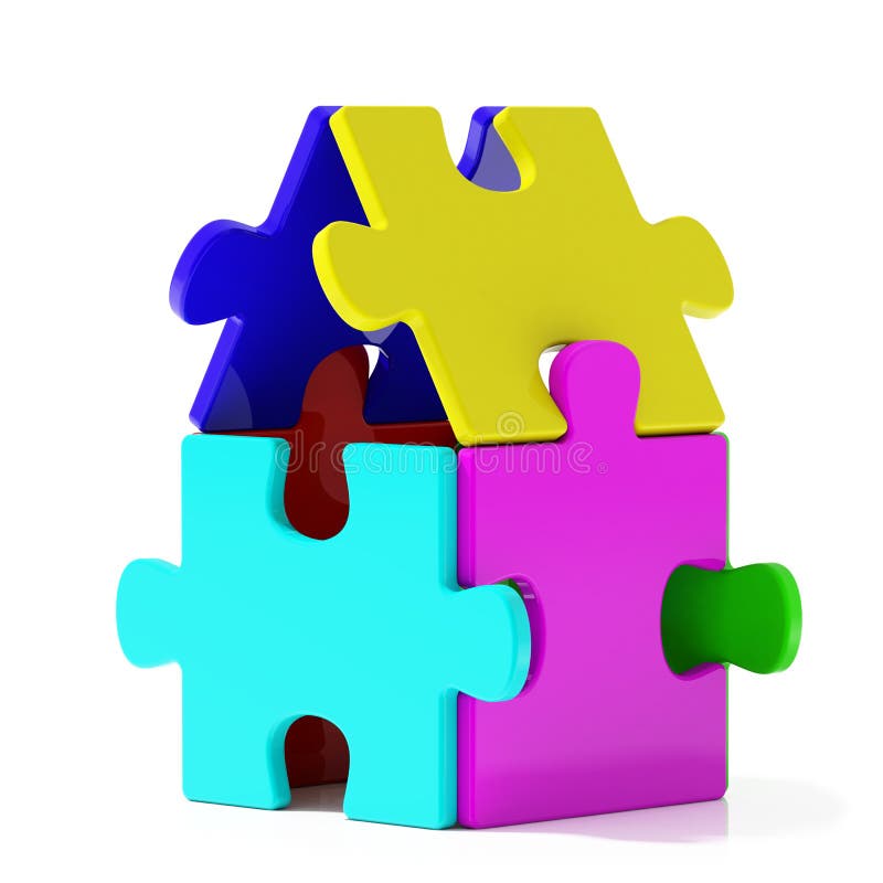 Color Puzzle home on whihe background