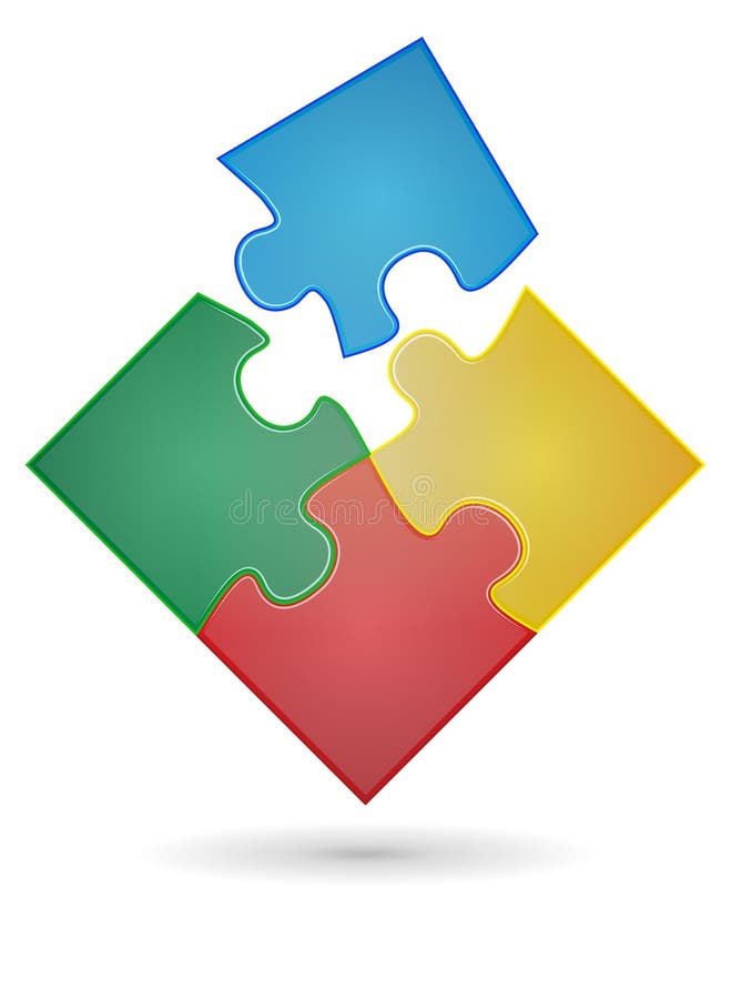 Color puzzle stock vector. Illustration of jigsaw, metaphor - 32648284