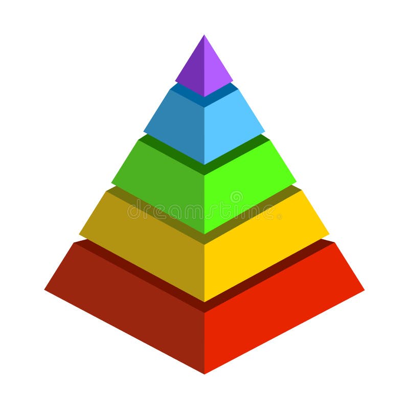 Color Pyramid. Business Strategy Structure. Business Graph Template ...